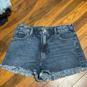 PacSun Blue Jean Shorts with Frayed Hem